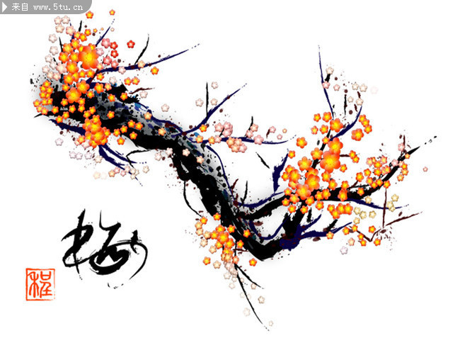 国画梅花