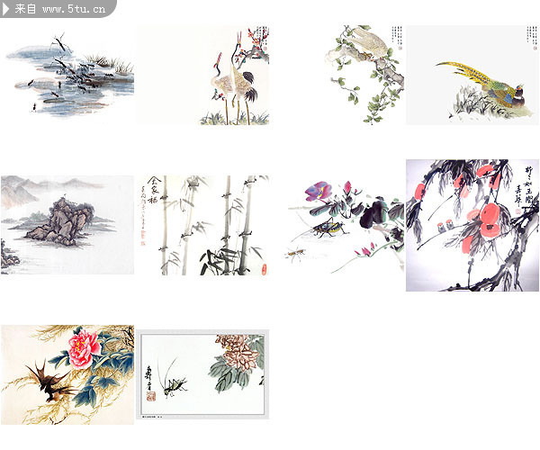 中国水墨画素材