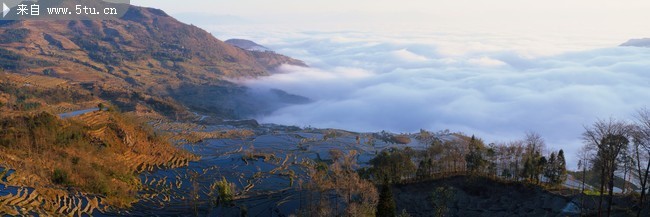 大尺寸云海风景图片 俯瞰河山图