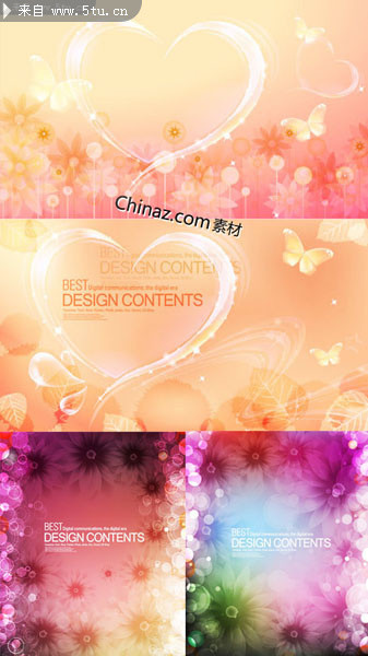 梦幻花卉背景图片 唯美墙纸素材