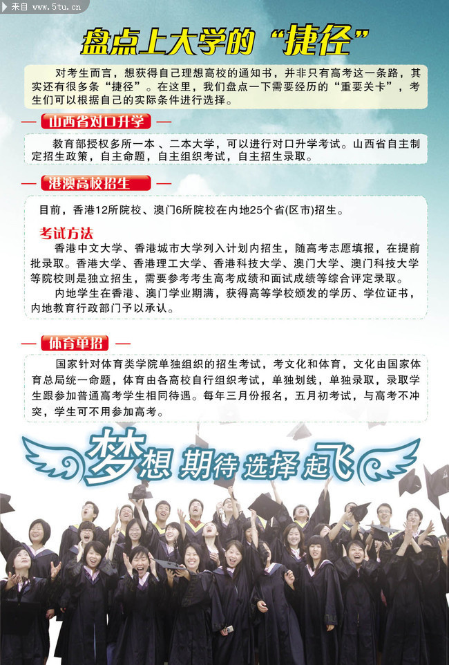 体育大学招生宣传单
