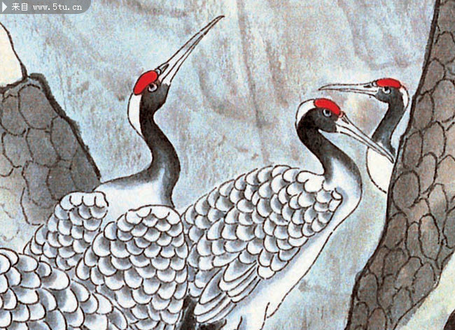 百鹤图 中国名画欣赏
