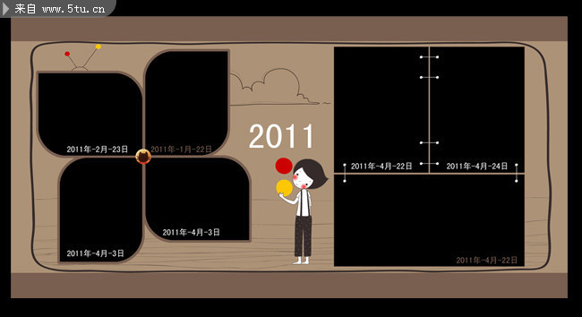 2012儿童相册PSD素材 宝宝相册模板