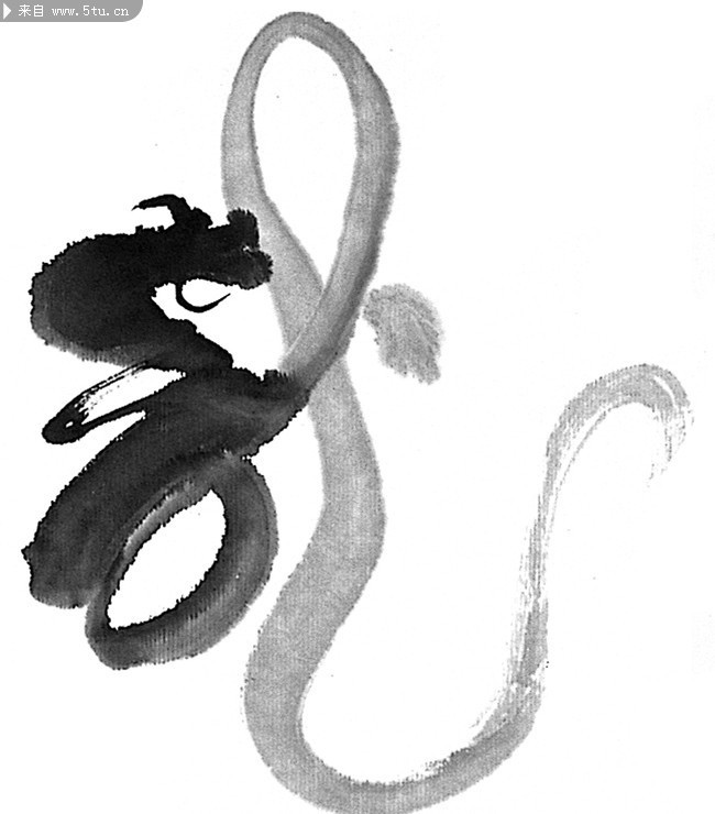 龙的毛笔字 龙字书法作品