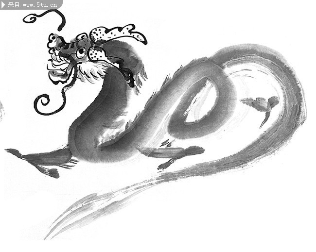 龙的毛笔字 龙字书法作品