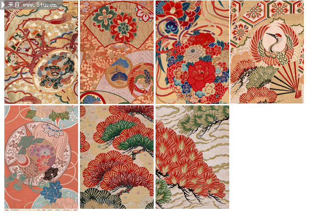 日本印花图案 挂毯花纹