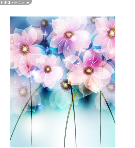 唯美花朵图片 梦幻鲜花背景