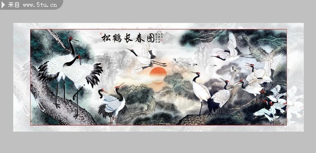 松鹤延年图片素材 松鹤图片