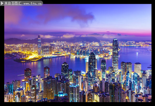 繁华都市夜景图片