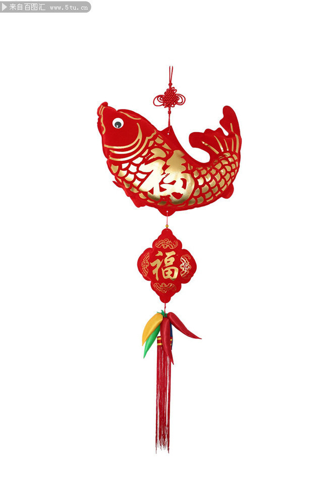 传统福鱼挂件高清图片