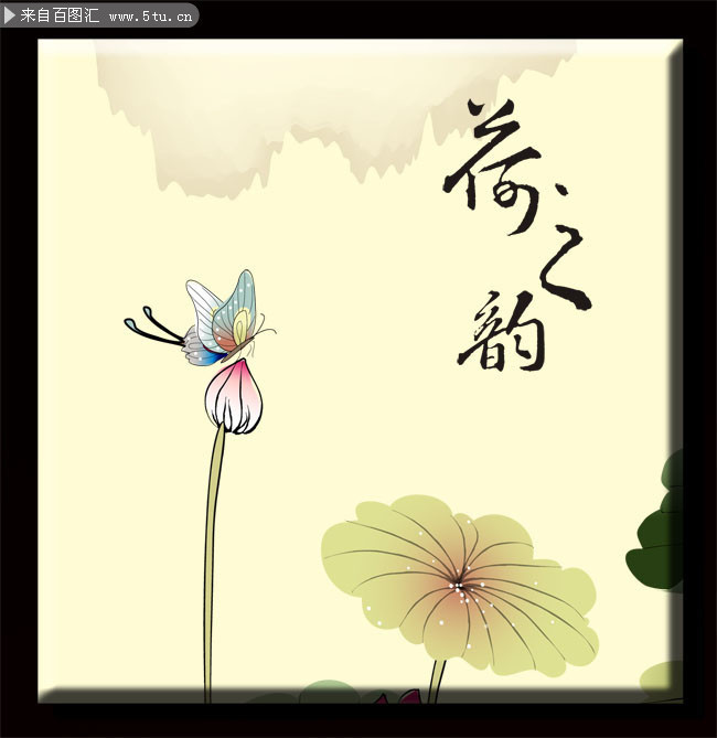 荷花无框画下载