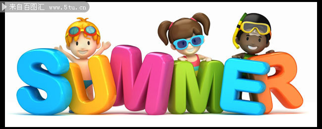 可爱summer图片素材