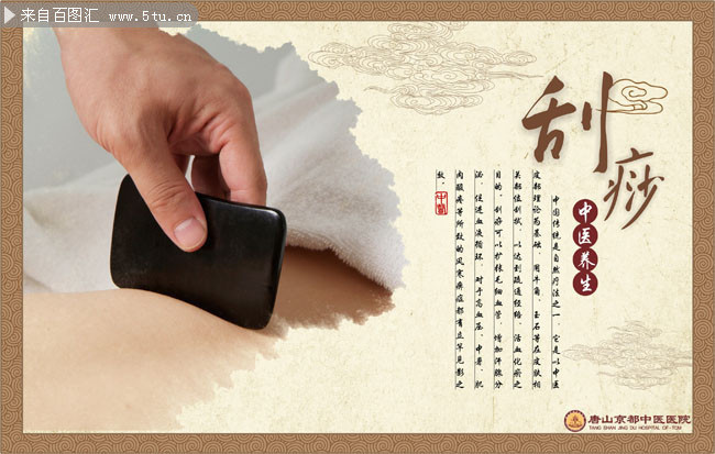 中医刮痧宣传展板下载