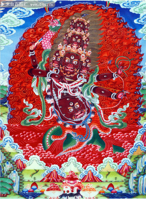 喇呼拉护法唐卡大图