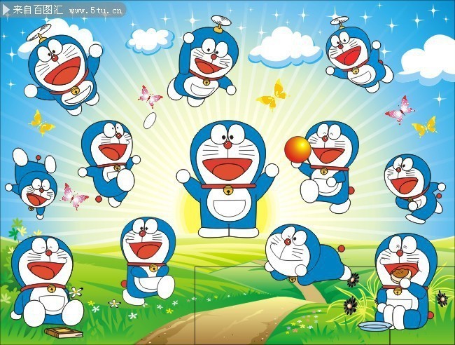 可爱机器猫表情图片