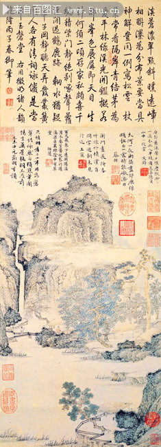绿荫草堂图_明_文征明