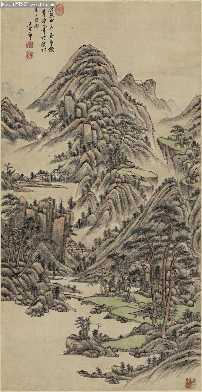 仿一峰山水_清代_王原祁