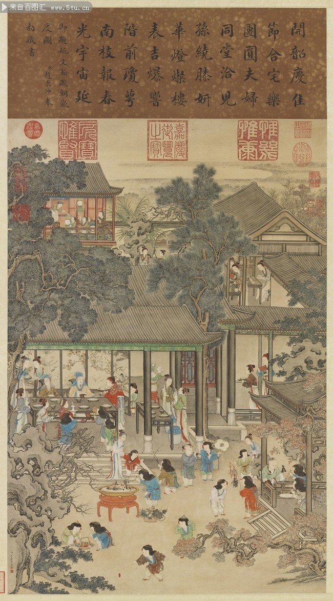 岁朝欢庆图_清_姚文瀚