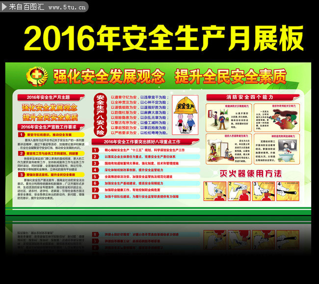 2016年安全月知识墙画