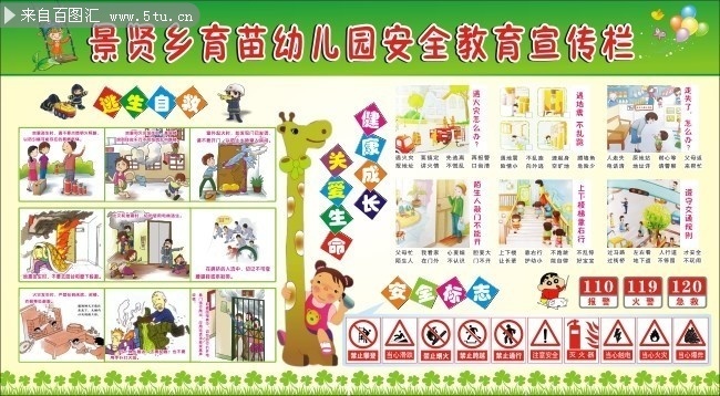 幼儿园安全教育宣传栏