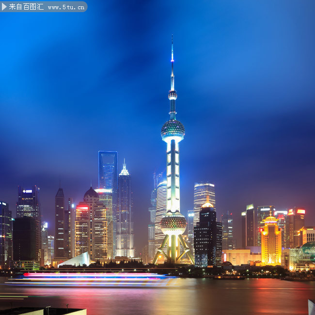 上海东方明珠夜景图片