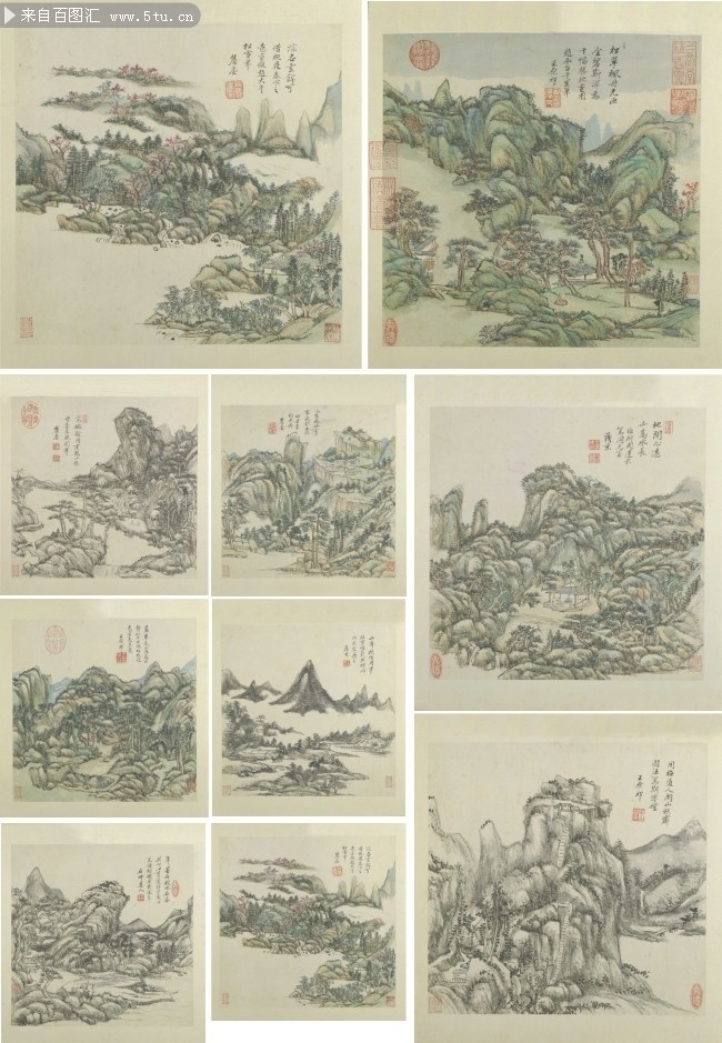 卢鸿草堂十志图_清_王原祁