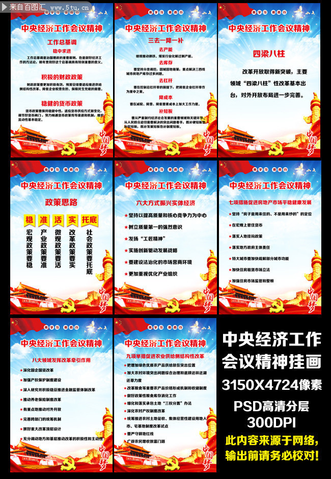 中央经济工作会议精神宣传挂画