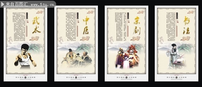 中国四大国粹挂图