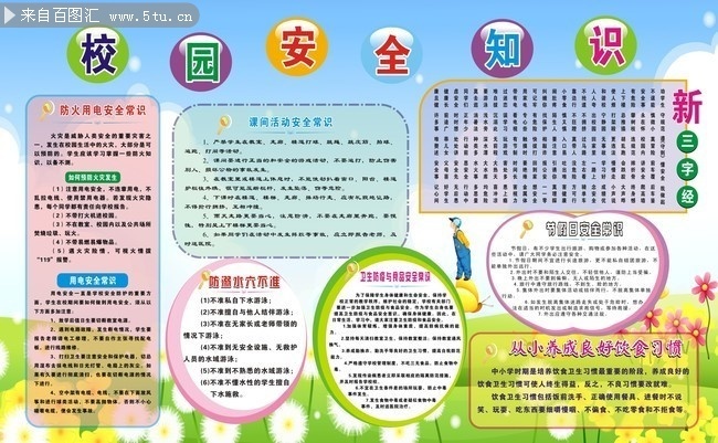 小学安全知识橱窗图片下载