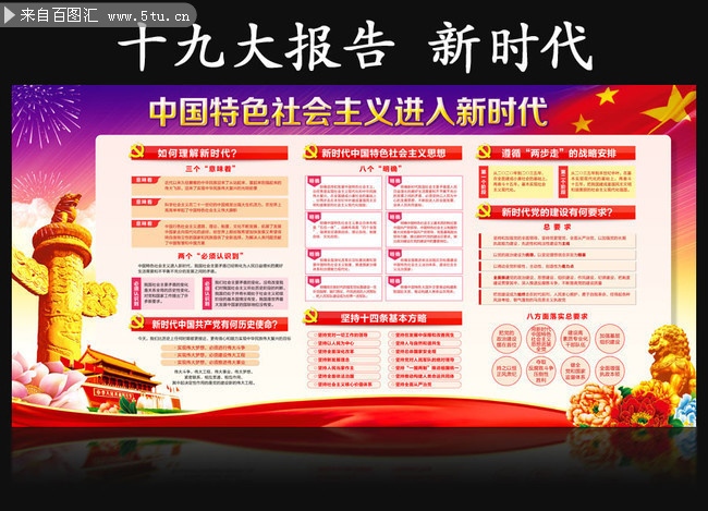 有关十九大新时代的内容宣传栏