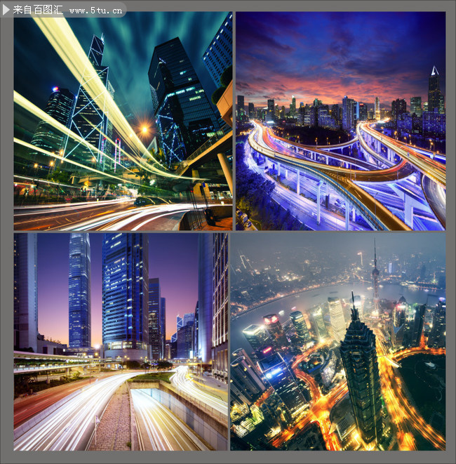 城市夜景图片素材