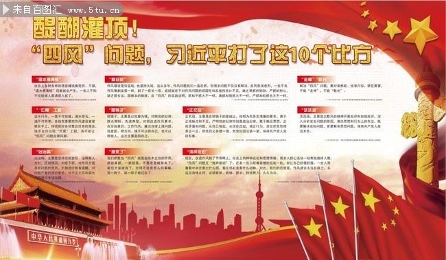 反四风党建展板下载