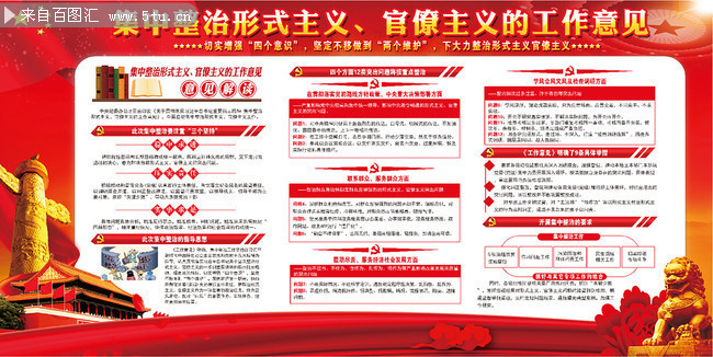 集中整治形式主义官僚主义工作意见解读展板