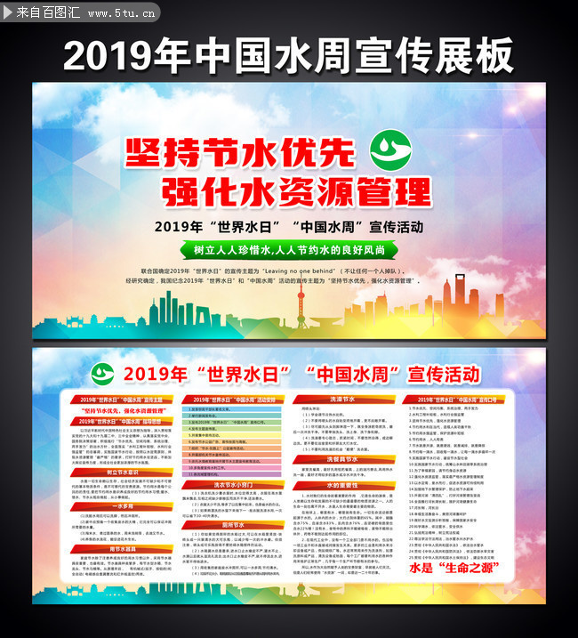 2019年中国水周宣传展板