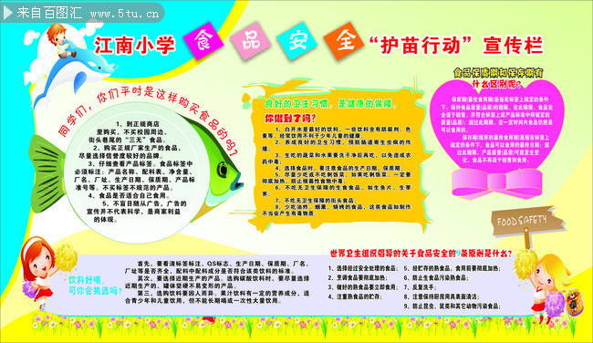 校园食品安全展板图片下载