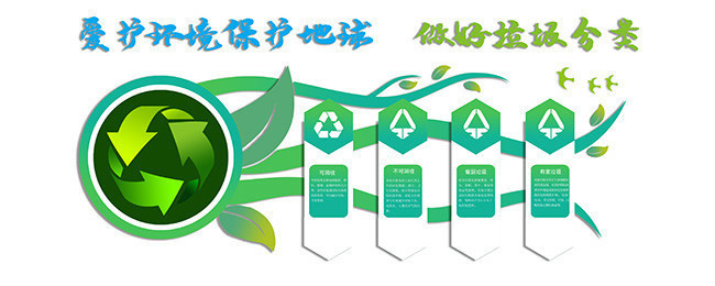 爱护环境保护地球做好垃圾分类展板