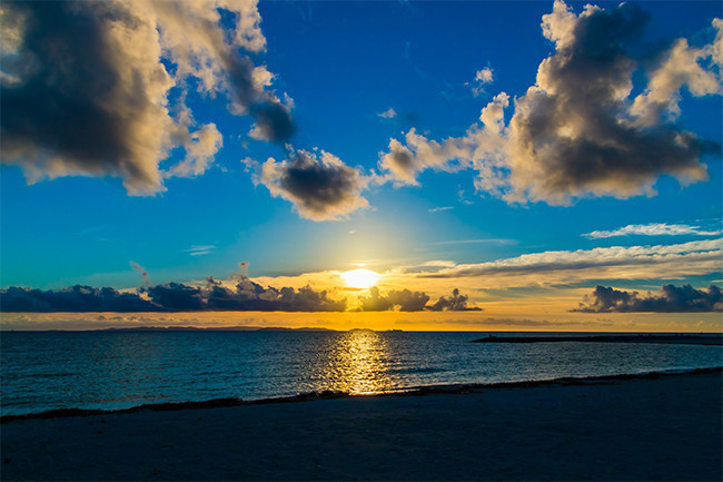 海边夕阳风景高清图片下载