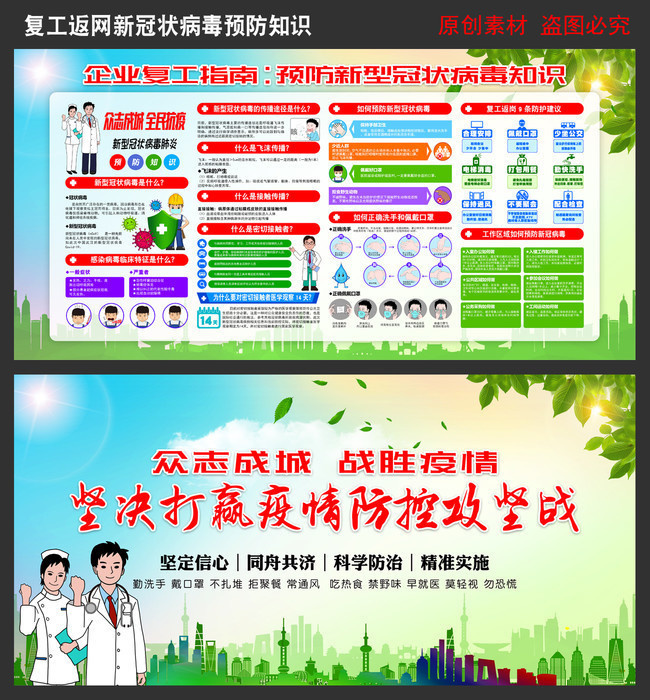企业复工防疫指南宣传栏