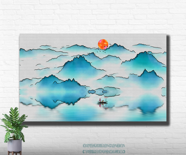 日出东方山水油画装饰画