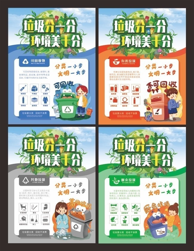 垃圾分类环保宣传图片素材