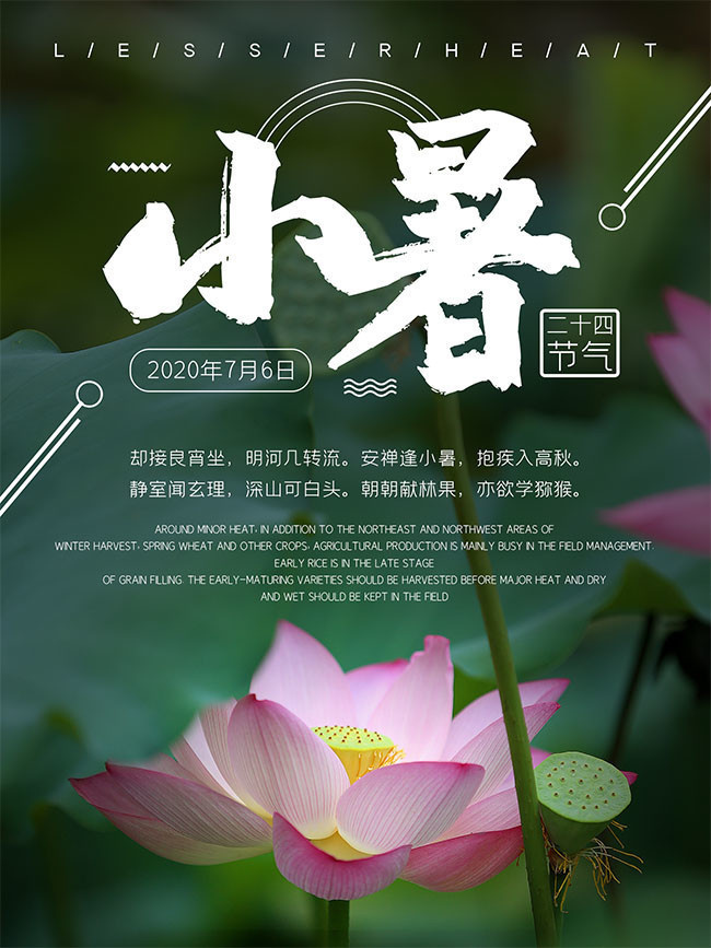 二十四节气之小暑海报