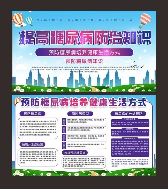 糖尿病日健康预防宣传栏图片