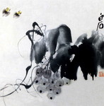 葡萄水墨画