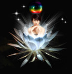 荷花丛中的美女 梦幻画面