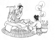 我画的古人学习场景图