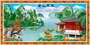 精品山水中堂画PSD分层素材