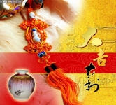 中国结背景 挂历模板