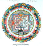 时轮金刚坛城图片 佛塔坛城