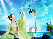 古装美女图片 梦幻背景素材 