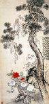 精品吉祥水墨松树 国画图片